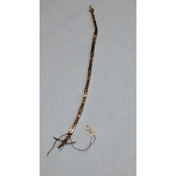 Gold Vermeil Crystal Tennis Bracelet - Picture 5 of 6